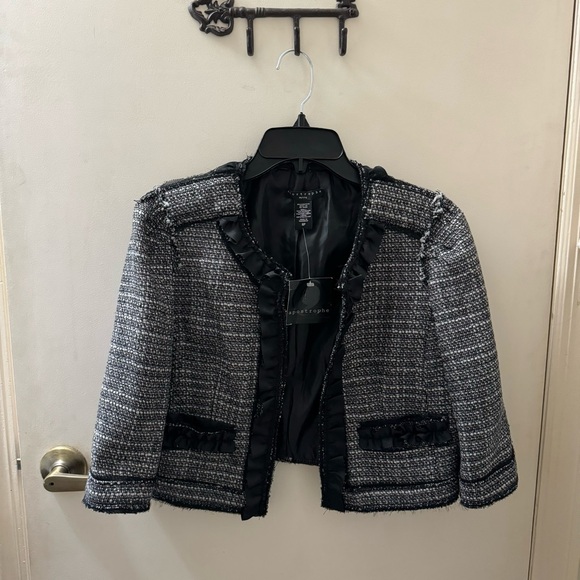 Apostrophe Cropped Tweed Jacket - Picture 4 of 5